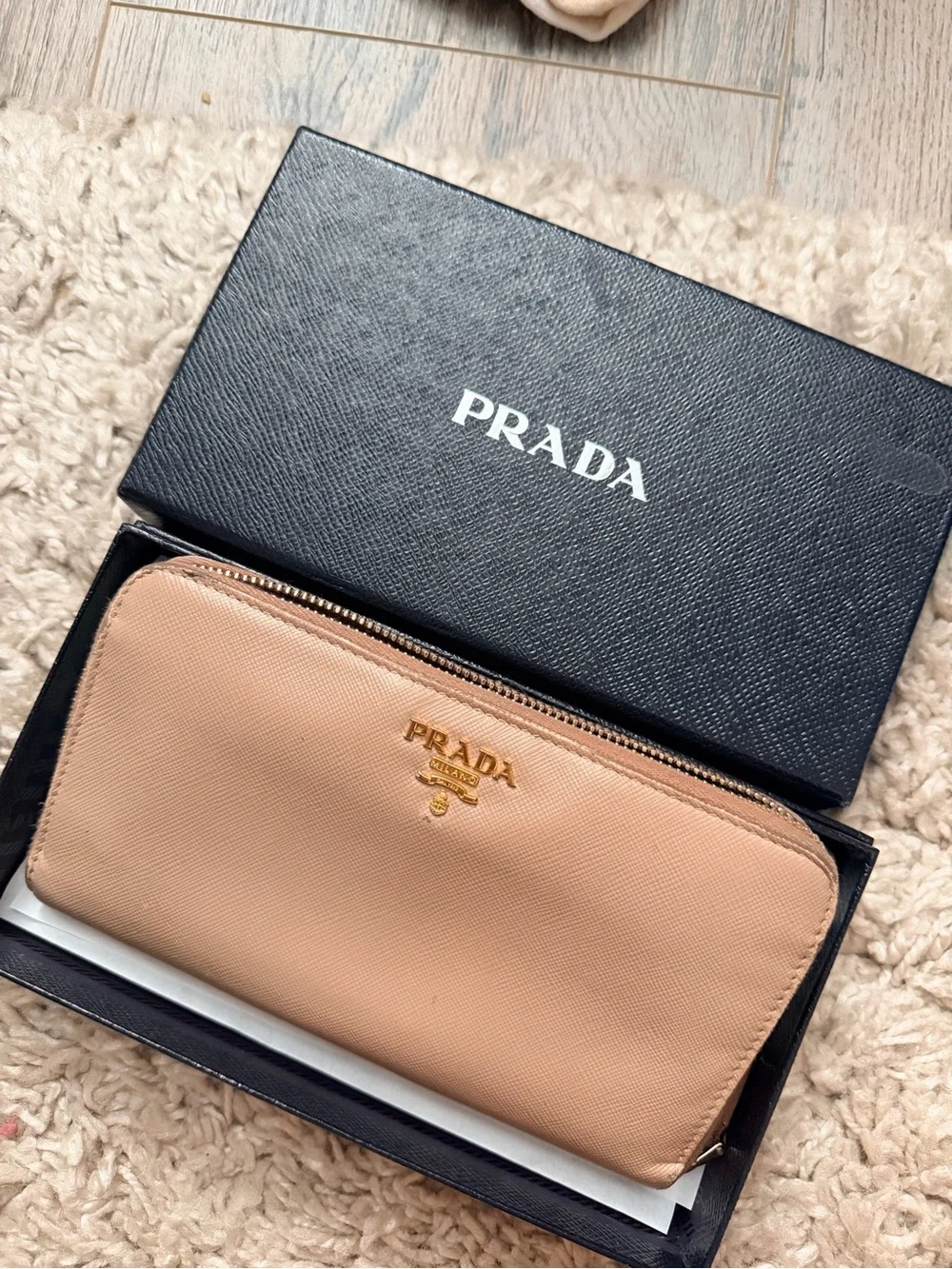 Prada Wallet blush pink nude